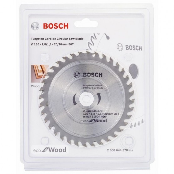 Циркулярен диск за дърво 130х20х1.8 мм 36 зъба BOSCH Professional Eco 2608644370