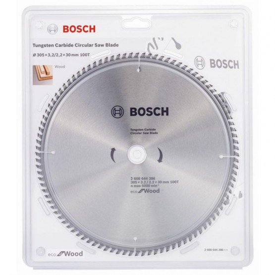 Циркулярен диск за дърво 305х30х3.2 мм 100 зъба BOSCH Professional Eco 2608644386