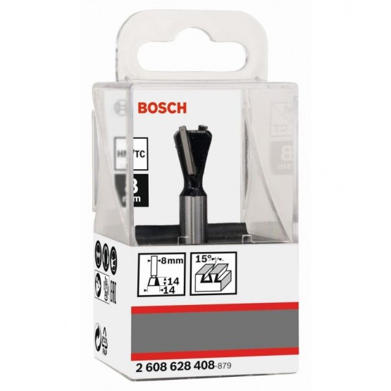 Фрезер за сглобки тип лястовича опашка 8 мм D1 14 мм L 14 мм G 55 мм BOSCH Professional 2608628408