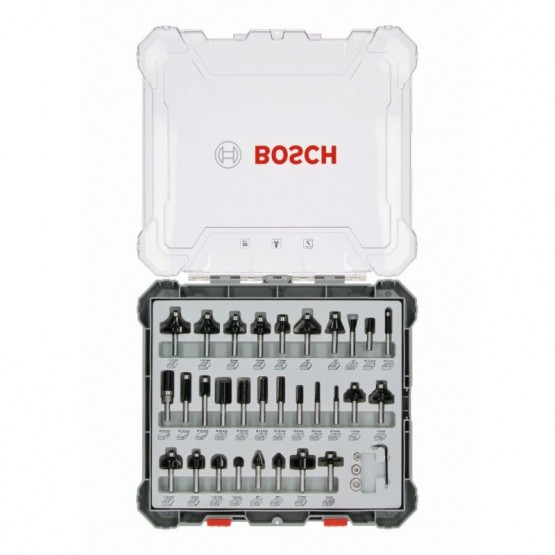 Комплект фрезери за оберфреза 30 части 6 мм опашка BOSCH Professional 2607017474