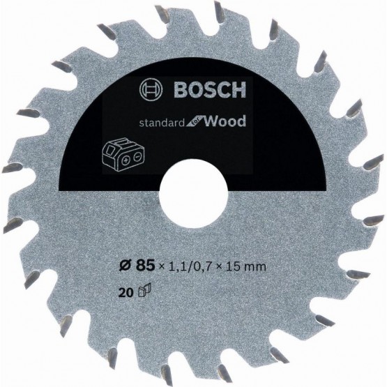 Циркулярен диск за дърво 85x1.1/0.7x15 мм 20 зъба BOSCH Professional 2608837666