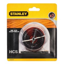 Комплект боркорони за дърво STANLEY, ф25х62х15 мм, 7 бр