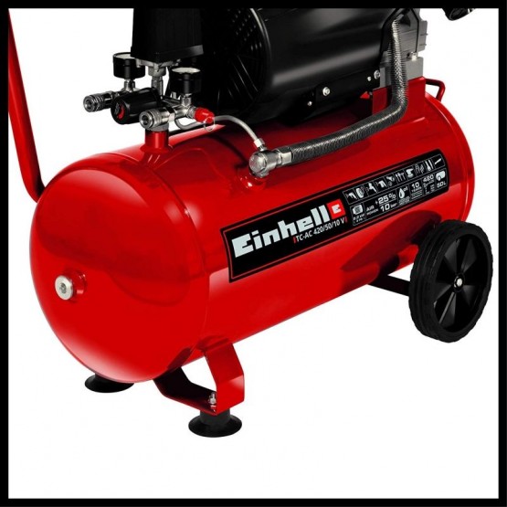 Компресор Einhell TC-AC 420/50/10 V, 2200 W, 420 л/мин, 10 бара, 50 л