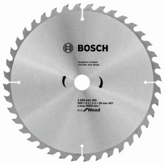 Циркулярен диск за дърво 305х30х3.2 мм 40 зъба BOSCH Professional Eco 2608644385