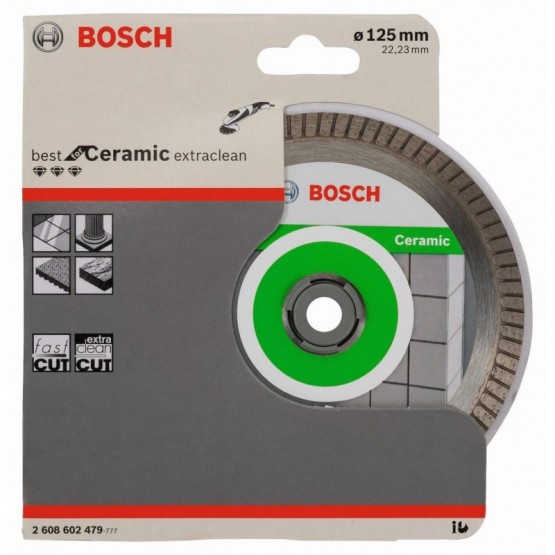 Диамантен диск за рязане на керамика 125x22.23x1.4x7 мм BOSCH Professional Extra-Clean Turbo 2608602479