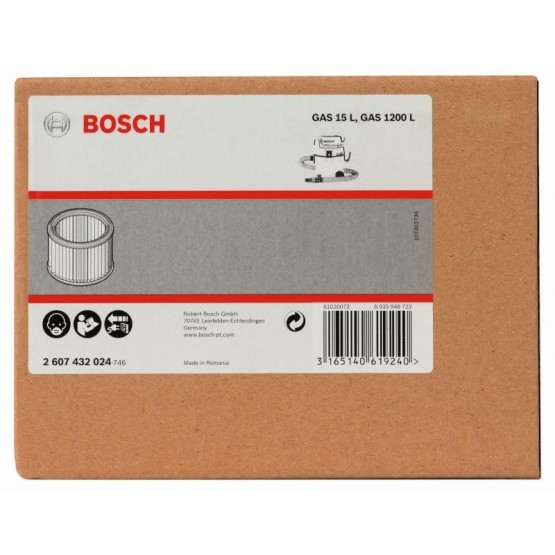 Нагънат филтър за GAS 15 L BOSCH Professional 2607432024