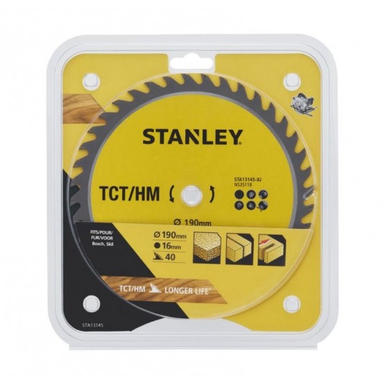 Диск за циркуляр STANLEY CS1250L, ф190x16 мм