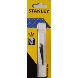 Свредло за метал STANLEY, ф1.5 мм, HSS-R Din 338, 3 бр