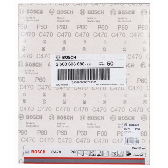 Шкурка 230x280 мм P60 BOSCH Professional C471 2608608688