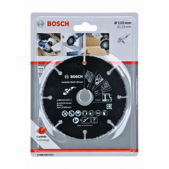 Карбиден диск за рязане 115 мм BOSCH Professional Carbide 2608623012