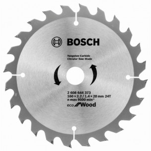 Циркулярен диск за дърво 160х20х2.2 мм 24 зъба BOSCH Professional Eco 2608644373