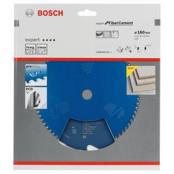 Циркулярен диск за цимент 190х20х2.2 мм 54 зъба BOSCH Professional Expert 2608644121