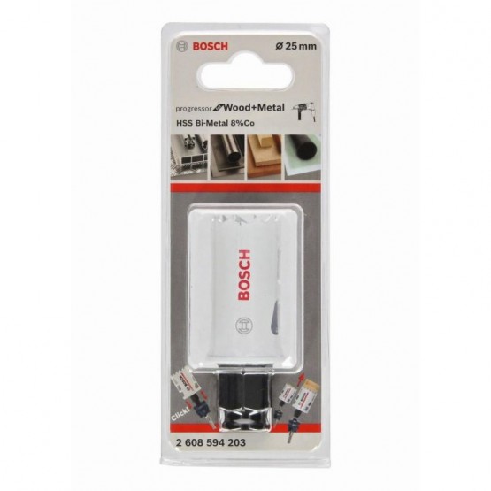 Биметална боркорона за дърво и метал 25 мм BOSCH Professional Progressor 2608594203