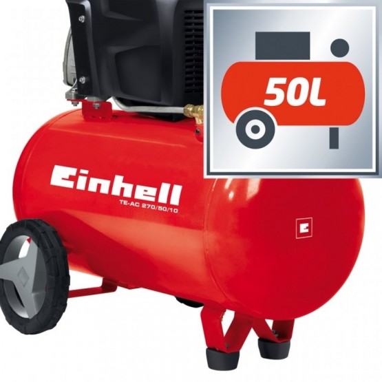 Маслен компресор Einhell TE-AC 270/50/10, 1800W, 270л/мин, 50л