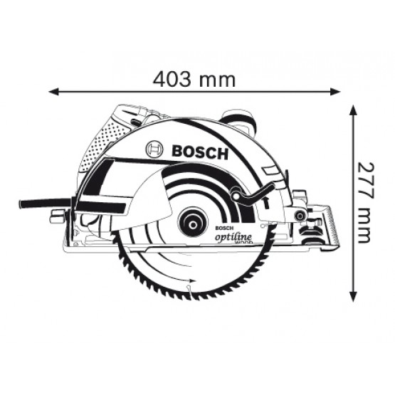 Ръчен циркуляр BOSCH Professional GKS 235 Turbo , 2050W, 235мм 06015A2001