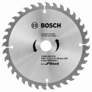 Циркулярен диск за дърво 160х20х2.2 мм 36 зъба BOSCH Professional Eco 2608644374