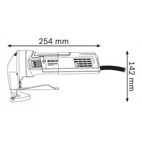 Ножица за ламарина BOSCH Professional GSC 75-16 , 750W, 5200ход/мин 0601500500