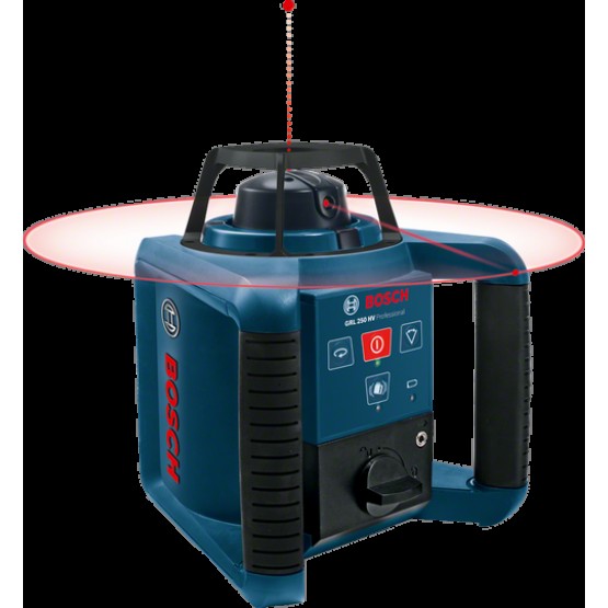 Ротационен лазерен нивелир BOSCH Professional GRL 250 HV , до 250м, с дистанционно 0601061600