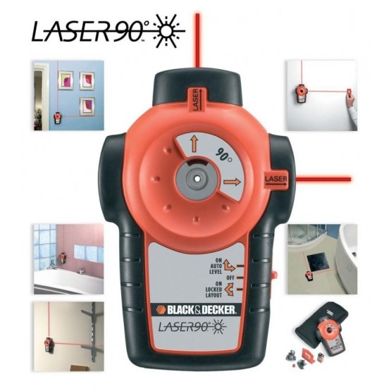 Лазерен нивелир автоматичен на 90 градуса 9 V Black&Decker LZR5