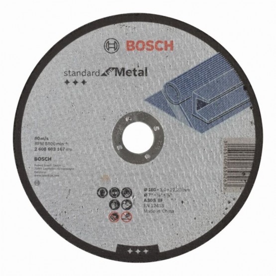 Диск за рязане на метал 180 мм 22.23 мм 3 мм BOSCH Professional A 30 S BF 2608603167