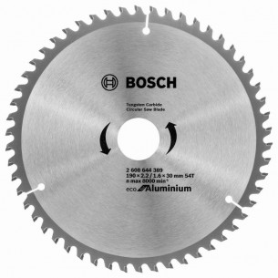 Циркулярен диск за алуминии 190х20х2.2 мм 54 зъба BOSCH Professional Eco 2608644389