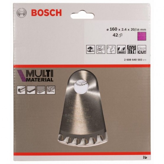 Циркулярен диск 160x20/16x2.4 мм 42 зъба BOSCH Professional 2608640503