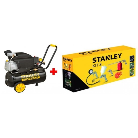 Компресор STANLEY D211/8/24S, 1500 W, 222 л/мин, 8 бара, 24 л