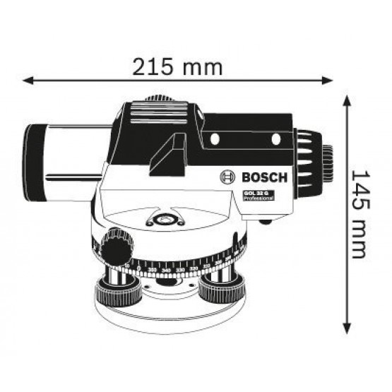 Оптичен нивелир BOSCH Professional GOL 32 G , 400gon, до 30м 06159940AY