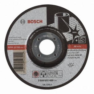 Диск за грубо шлифоване вдлъбнат инокс 125 мм 6 мм BOSCH Professional AS 30 S INOX BF 2608602488