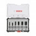 Комплект фрезери за оберфреза прави 6 части 8 мм опашка BOSCH Professional 2607017466