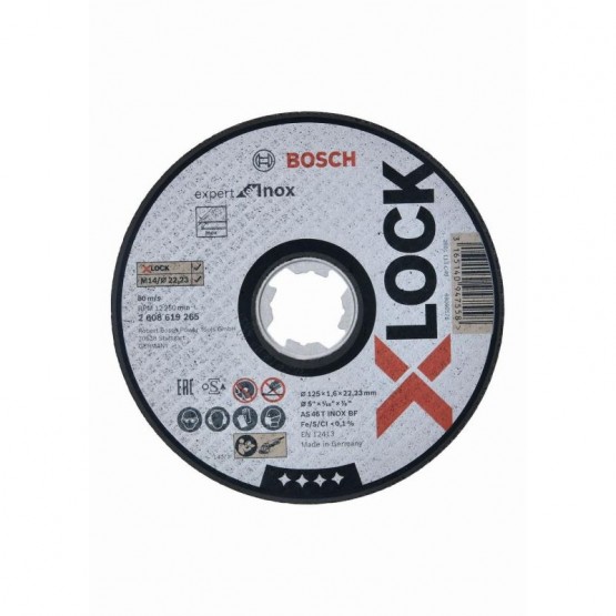 Диск за рязане на инокс 125x1.6x22.23 мм BOSCH Professional X-LOCK Expert 2608619265