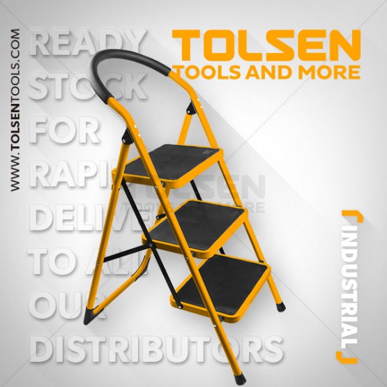 Метална стълба Tolsen 3 стъпала / 150 kg /