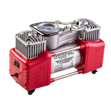 Метален компресор RAIDER RD-AC14 12V DC, 300 W, 70 л/мин, с 2 цилиндъра и аксесоари