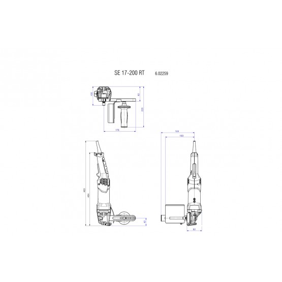 Сатинираща машина Metabo, 17 Nm, SE SE 17-200, 1700W