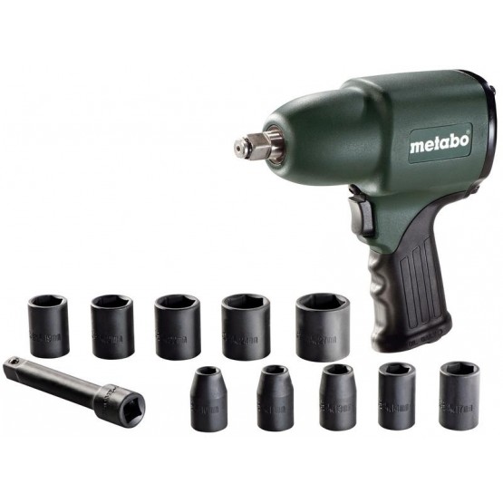 Пневматичен ударен гайковерт METABO DSSW 360 Set, 1/2", 360 Nm, 360 л./мин., 6.2 бара, с аксесоари