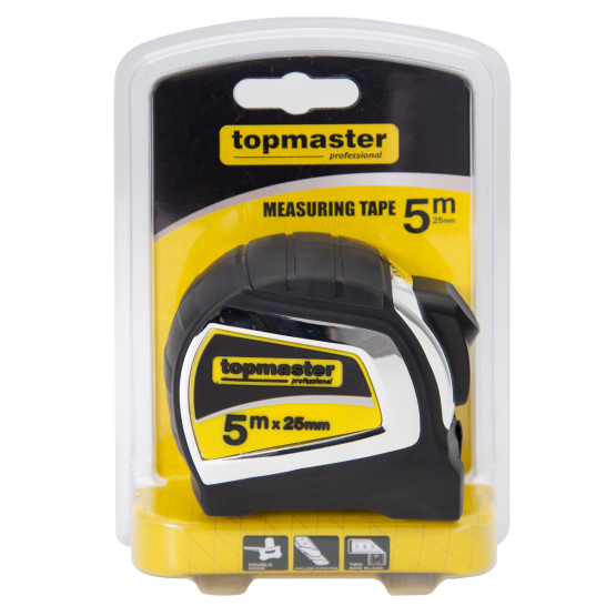 Ролетка Auto Stop NB второ поколение TopMaster 5 m x 25 mm