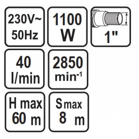 Водна помпа Raider RD-JET 100, 1100 W, 60 m.