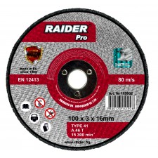 Диск за метал за пневматичен ъглошлайф Raider ø100 x 3 х 16 mm