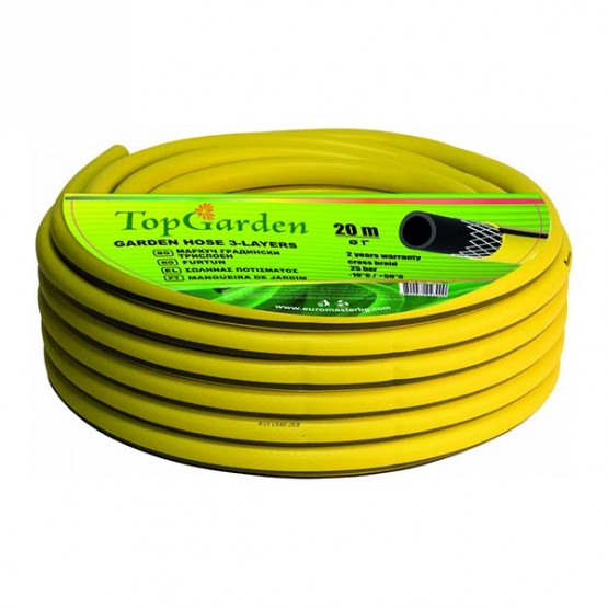 Градински трислоен маркуч TopGarden, 1", 20 м