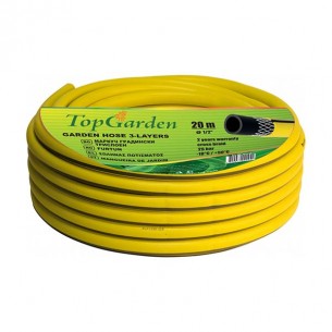 Градински трислоен маркуч TopGarden, 1/2", 20 м