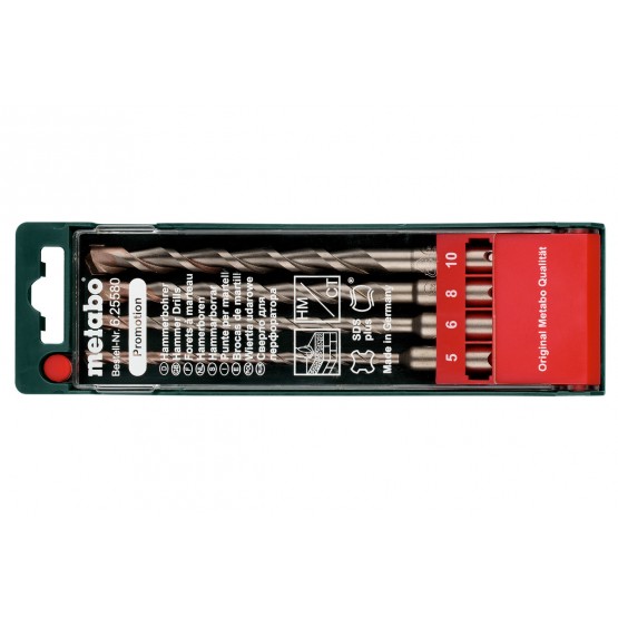 Комплект свредла Metabo, SDS-plus, 5-10 мм, 4 броя