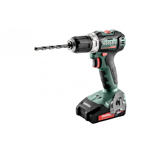 Акумулаторен безчетков винтоверт METABO POWERMAXX BS 18 L BL, 18 V, 60 Nm, с 2 батерии 2 Ah и зарядно