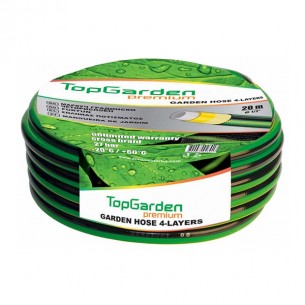 Градински четирислоен маркуч TopGarden, 1/2", 20 м