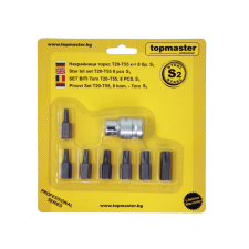 Накрайници Torx T20-T55 1/2" комплект Topmaster 8 бр.