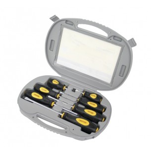 Отвертки комплект Topmaster CR-V TMP в куфар 7 бр. Отвертки комплект Topmaster CR-V TMP в куфар 7 бр.