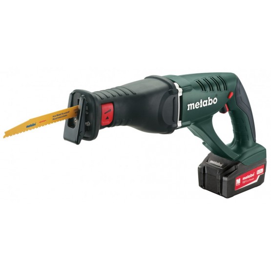 Акумулаторен саблен трион METABO ASE 18 LTX, 18 V, 30 мм, с 2 батерии х 5.2 Аh и зарядно