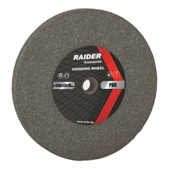 Диск за шмиргел Raider ø200 x 20 x ø16 mm зелен Р60