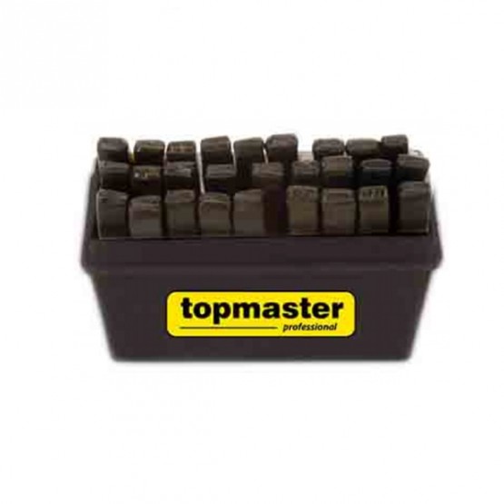 Комплект букви за набиване Topmaster, 1.5-12.5 мм, 27 броя