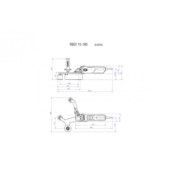 Лентов шлайф за тръби METABO RBE 15-180 Se, 1550 W, 40x760 мм, с ел. старт, аксесоари и куфар