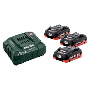 Акумулаторeн комплект Metabo, 18 V, 3 батерии 4.0 Ah LiHD + зарядно ASC 30-36